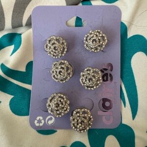 Claire’s hair pins, silver floral pins for hair, never used, opened not used